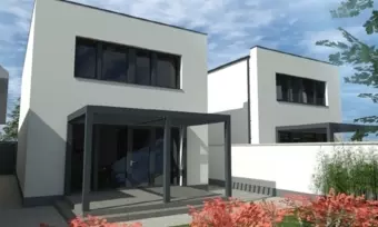 Nyíregyháza Kertvárosában, új építésű modern ikerház eladó.